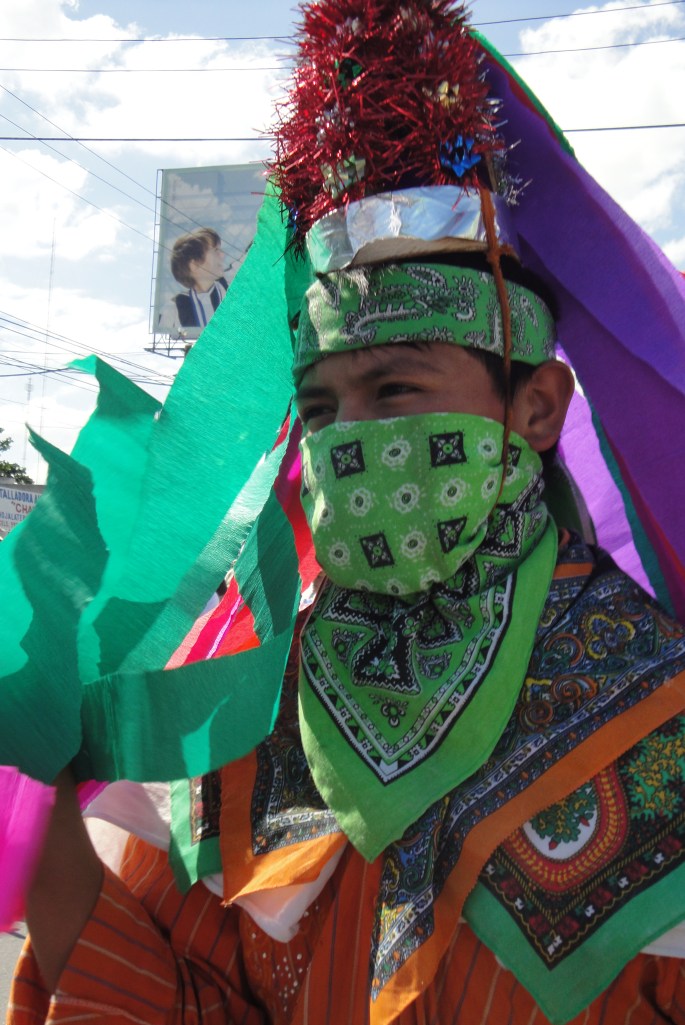 A man from one Mexico's indigenous communities taking part in the protest.